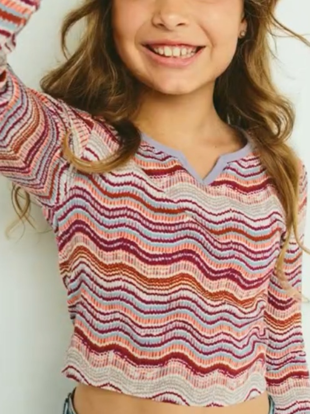 NWT Art Class wavy striped top size XXL